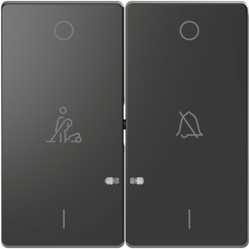 D-Life КЛАВИША 2-ная, линзой LED, символ: звонок/горничная, АНТРАЦИТ , SD | MTN3429-6034 | Schneider Electric