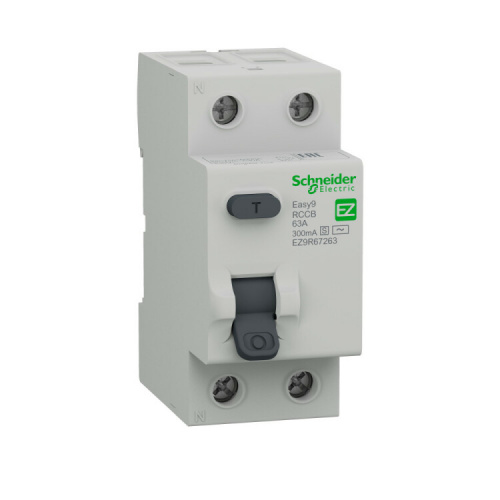 Выключатель дифференциальный (УЗО) EASY9 2П 63А 300мА AC-S 230В | EZ9R67263 | Schneider Electric