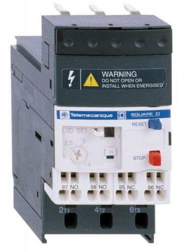 ТЕПЛ. РЕЛЕ ПЕРЕГРУЗКИ 2,5-4A КЛАСС10 С ПРУЖИННЫМ З | LRD083 | Schneider Electric
