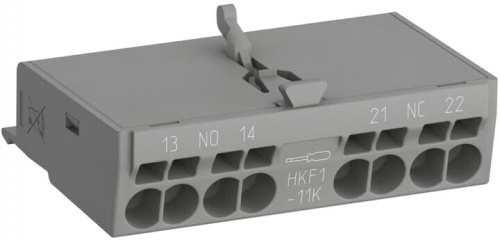Контакты дополнительные HKF1-11K (1НО+1НЗ) фронт с втычными клеммами для автоматических выключателей MS132..K | 1SAM201901R1201 | ABB