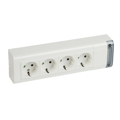 Многорозеточный блок - 4x2К+З - 250 В~ - с кабелем мм - длина 253 мм | 050626 | Legrand