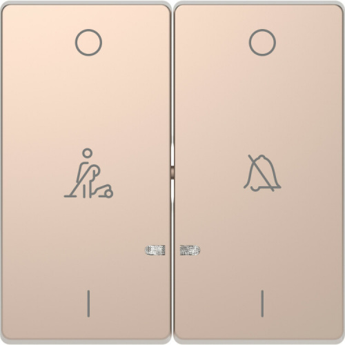 D-Life КЛАВИША 2-ная, линзой LED, символ: звонок/горничная, ШАМПАНЬ , SD | MTN3429-6051 | Schneider Electric