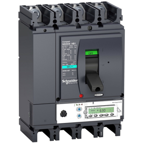 4П АВТОМ.ВЫКЛ. MIC6.3E 630A NSX630HB1 (75кА при 690B) | LV433727 | Schneider Electric