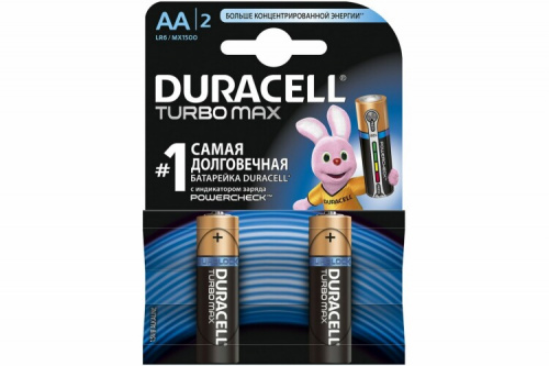 Элемент питания Duracell LR6-2BL TURBO | Б0014047 | Duracell