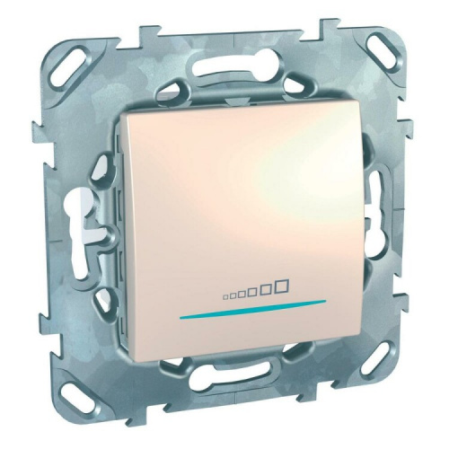 Unica Бежевый Светорегулятор нажимной 20-350W универсальный | MGU5.515.25ZD | Schneider Electric