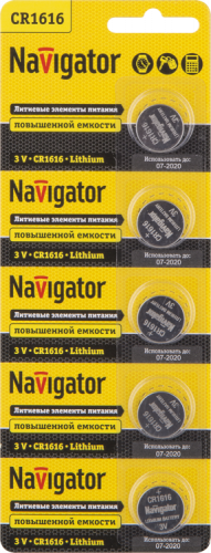 Элемент питания NBT-CR1616-BP5 | 94779 | Navigator