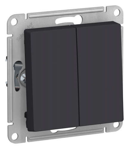 AtlasDesign Карбон Переключатель 2-клавишный сх.6, 10АХ, механизм | ATN001065 | Schneider Electric