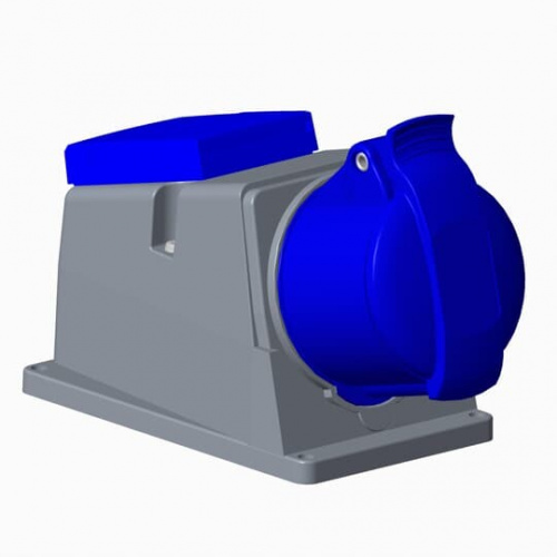 Адаптер CUE316-9+R/UJP, розетка 3P+E, 16А + Schuko 10/16А 250В, IP44 | 2CMA178363R1000 | ABB