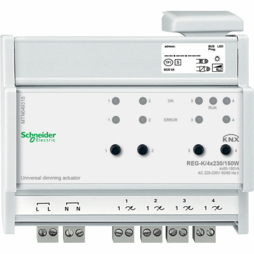 УНИВЕРСАЛЬНЫЙ ДИММЕР REG-K/4X230/150 ВТ | MTN649315 | Schneider Electric