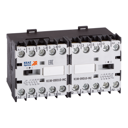 Мини-контактор реверсивный OptiStart K1W-09D01-MC=24DC | 117371 | КЭАЗ