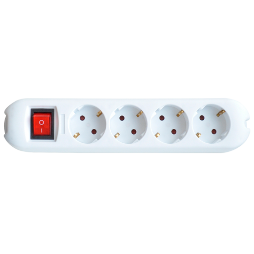 Колодка 4GS-SMART четырехместная с выключателем 16А с заземлением 5440 | 4690612010496 | IN HOME